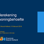 Berekening woningbehoefte Noord-Holland