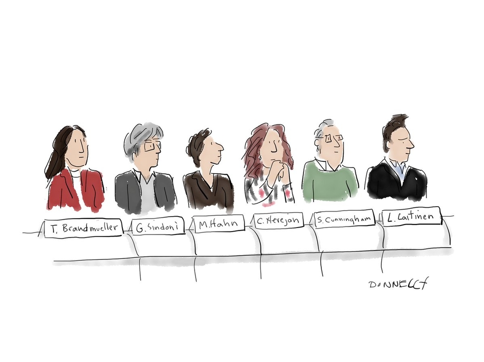 Liza Donnelly sketches from the NTTS2019 conference