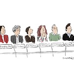 Liza Donnelly sketches from the NTTS2019 conference