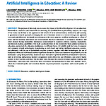 Artificial Intelligence in education: A review