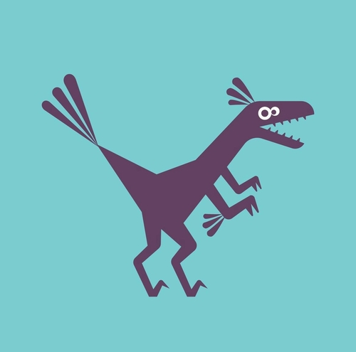 Stokstaartjes Velociraptor