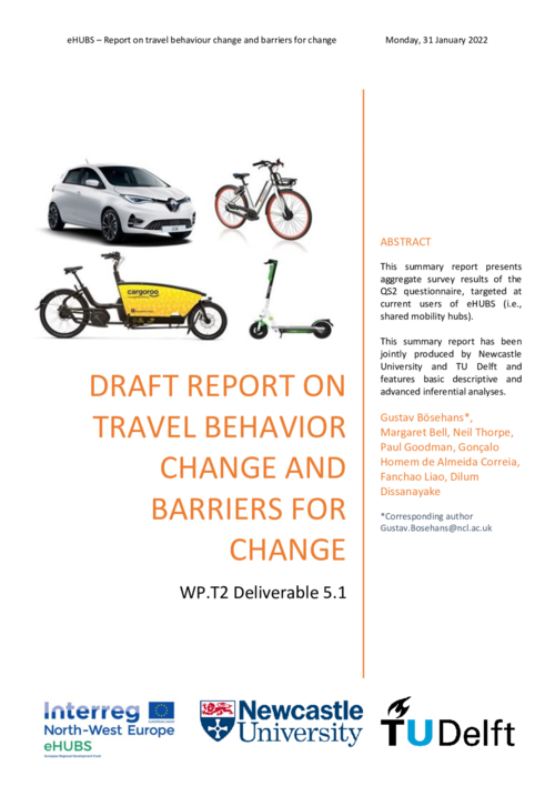 QS2 eHUBS_Report on travel behavior and barrierers for change