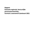 Rapport Evaluatie-onderzoek regionale bestuurlijke samenwerking F1-2021