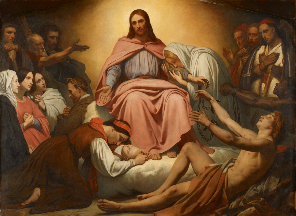 Het schilderij Christus consolator van Ary Scheffer. | Bron: Amsterdam Museum (SA 2059).