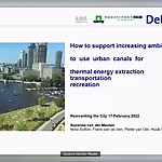 Supporting increasing ambitions to use urban canals  part 1